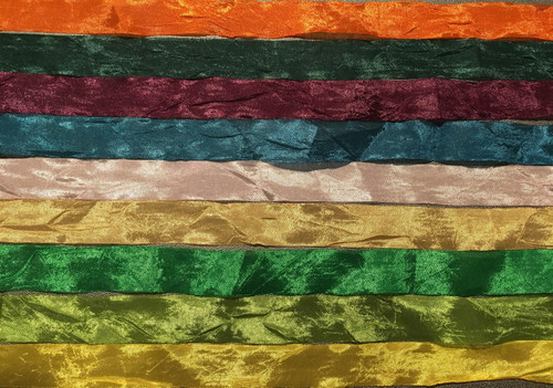 Crepe Ribbon Bright Colors - 9 One-Yard Pieces