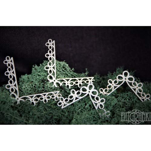 Filigranki Laser Cut Decorative Chipboards for Handicraft- Lace Corners