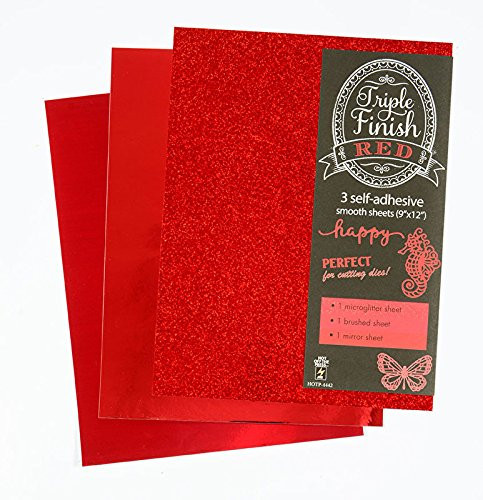 HOTP Triple Finish RED- 3 Self-Adhesive Sheets 4442