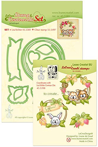 Leanne Creatif Stamp & Contour Die Set Wreath with Pets