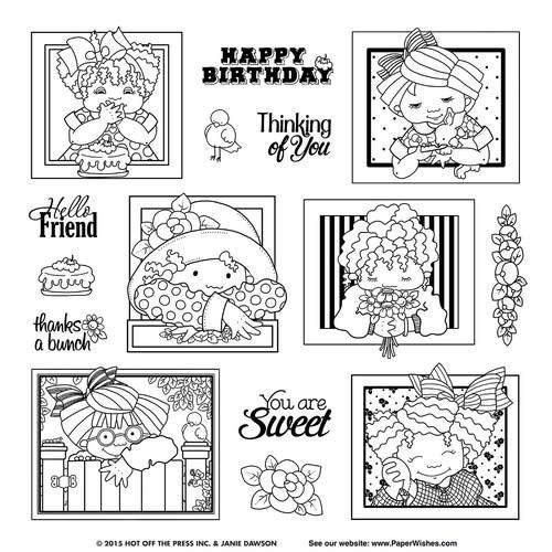 Hot Off The Press - Janie's Girl Frames Clear Stamp Set