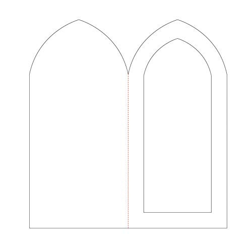 Hunkydory Pointed Arch Pre-Scored Card Blanks Ink Me! & Envelopes 5-Sets