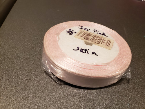 25 yd Satin Ribbon 5/8" Icy Pink  25-yards RN0004-158