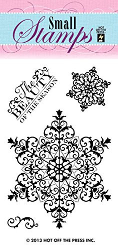 Hot Off The Press - Clear Snowflake Small Stamp