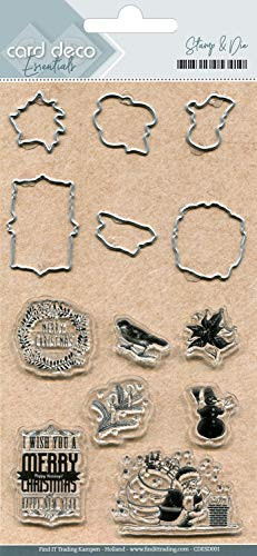 Card Deco Cutting Dies and Stamps- Best Wishes CDESD001