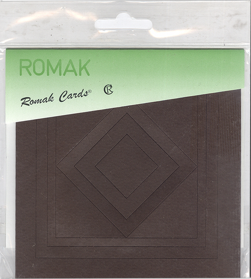 Romak Square Frame Cards - Brown