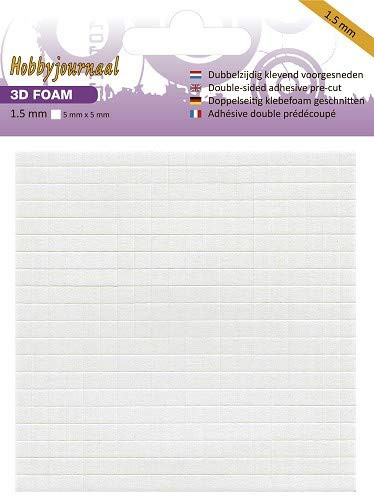 Hobbyjournal Foam Squares 5x5 mm- 1.5mm deep