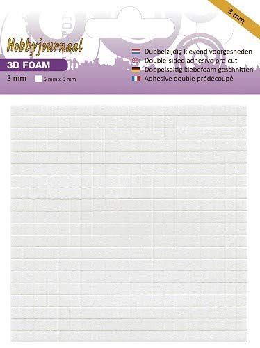 Hobbyjournal Foam Squares 5x5 mm- 3mm deep