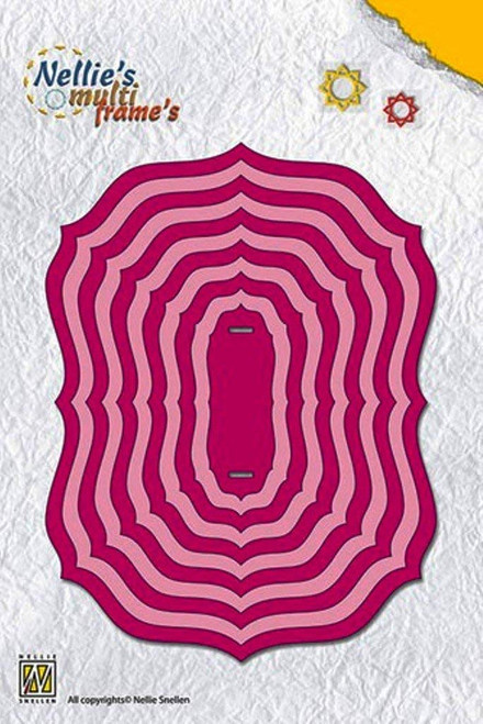 Nellie's Choice Nested Christmas Frames Oval Die