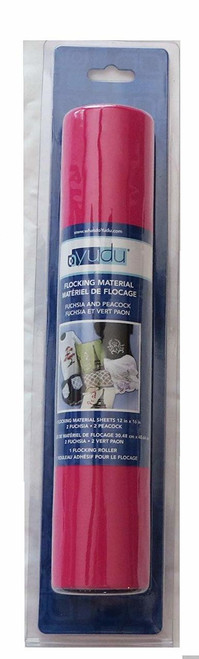 Yudu Flocking Material Fuchsia and Peacock Slim 4pc