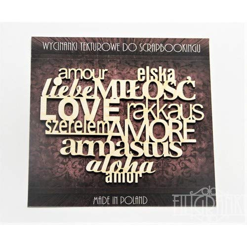 Filigranki Laser Cut Decorative Chipboards for Handicraft- Big Heart Love