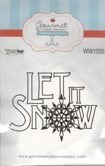 Gourmet Rubber Stamps Cling Stamps - Let it Snow 