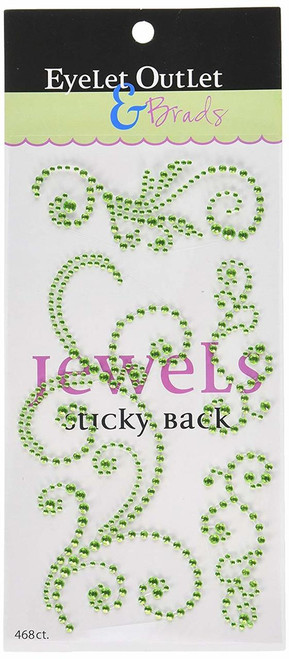 Eyelet Outlet B141 Bling Self-Adhesive Jewel Swirls 468/Pkg-green