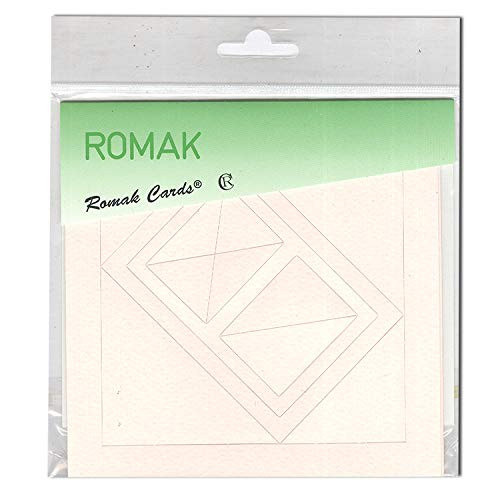 Romak 4 Rectangle Frame Cards- Pink