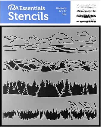PA Essentials Stencils - Horizons 6x6 1pc
