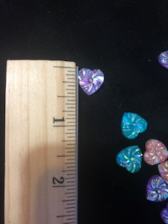 Multi Color Acrylic Rhinestones  - Swirl Hearts 20-pcs