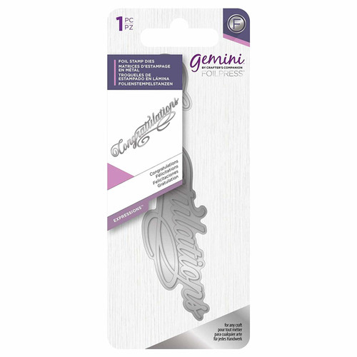GEMINI - Foil Stamp N Cut Dies - Expressions- Congratulations