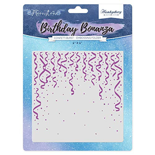 Hunkydory Moonstone Embossing Folder- Birthday Bonanza- Confetti Burst MSTONE706
