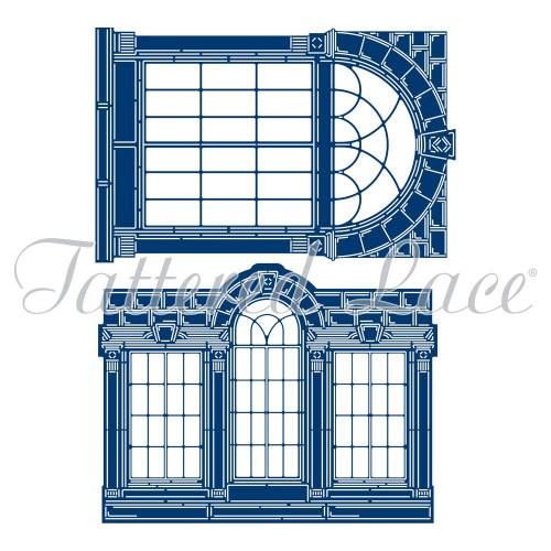 Tattered Lace Interchangeable Window Gothic Arch & Curved Bow 443689