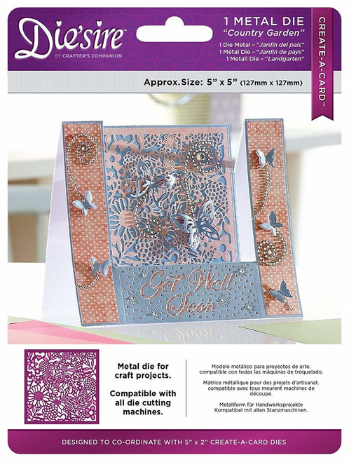 Die'sire Die's ire Create-A-Card Die, Country Garden