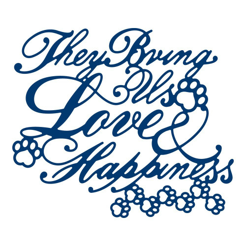 Tattered Lace They Bring Us Love and Happiness, Metal Silver, 10 x 8.6 x 0.3 cm