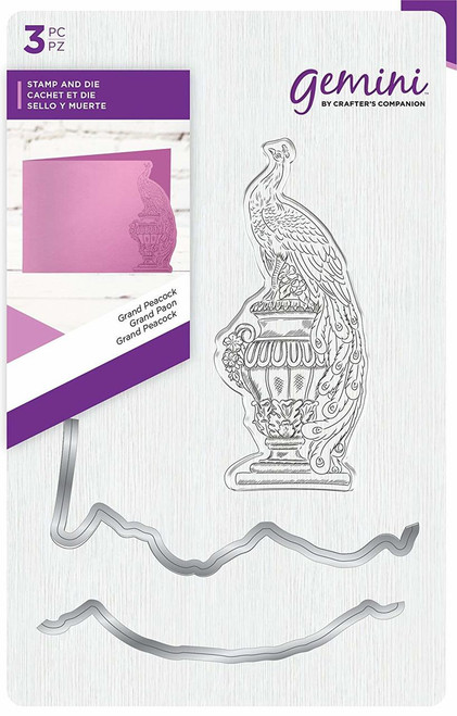 Crafters Companion Gemini - Stamp and Die Set- Grand Peacock