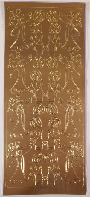 Sticker King  Gold Foil Dancing Wedding Outline Peel Sticker