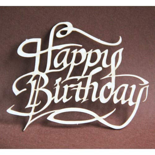 Filigranki Laser Cut Decorative Chipboards for Handicraft- Happy Birthday