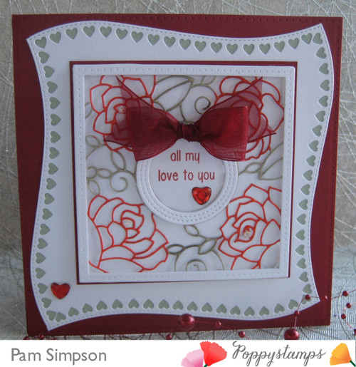 Poppystamps Rose Frame Cutting Die 2033