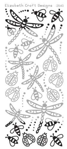 Elizabeth Crafts Bugs Peel Off Stickers Gold 2540