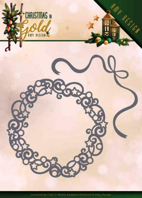 Find It Cutting Dies - Amy Design - Christmas in Gold - Christmas Wreath- ADD10181