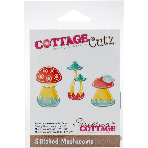CottageCutz Stitched Muchrooms Die-Cut