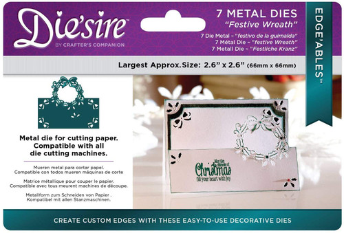 Crafter's Companion Die'sire Edge'ables Die Set- Festive Wreath