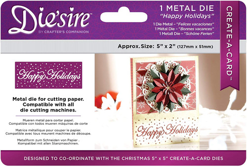 Crafter's Companion Die'sire Create-A-Card Die Set- Happy Holidays