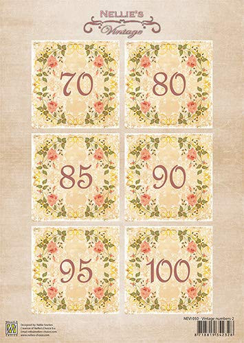 Nellie's Vintage Prints- Vintage Numbers 2 NEVI050