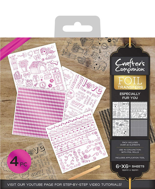 Crafter's Companion Foil Transfers-Especially Fur You, 17.5 x 15.6 x 0.2 cm