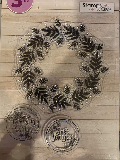 Crafter's Companion Clear Stamps Set Leafy Wreath