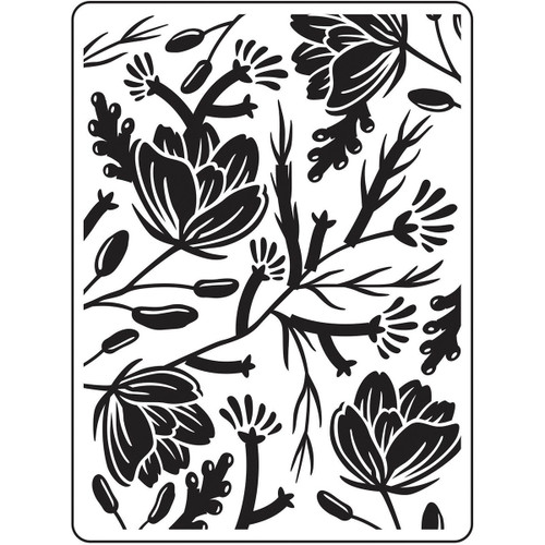 DARICE 30023113 Embossing Folders: Flower Pod Background, 4.25'X5.75', Multicolor