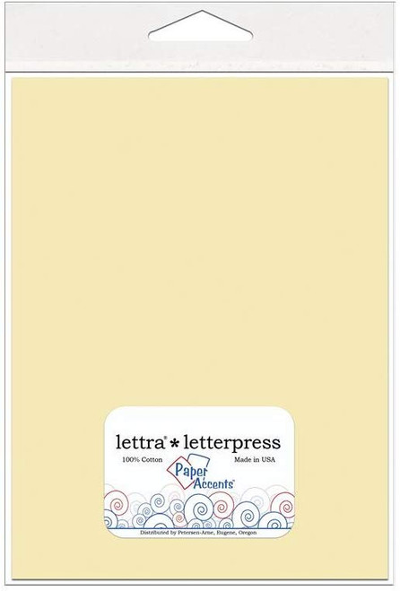 Paper Accents Letterpress Lettra- 10 Sheets 8.5X11  Medium 110 lb- Natural