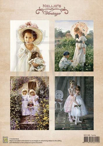 Nellie's Vintage Prints- Family NEVI008