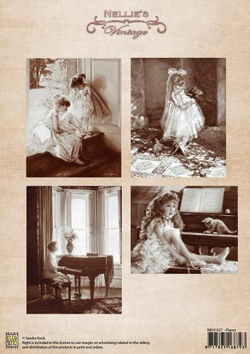 Nellie's Vintage Prints- Piano NEVI027