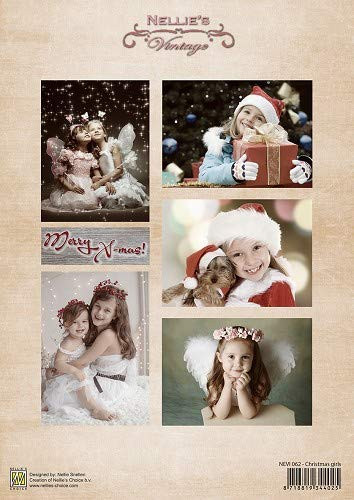 Nellie's Vintage Prints- Christmas Girls NEVI062