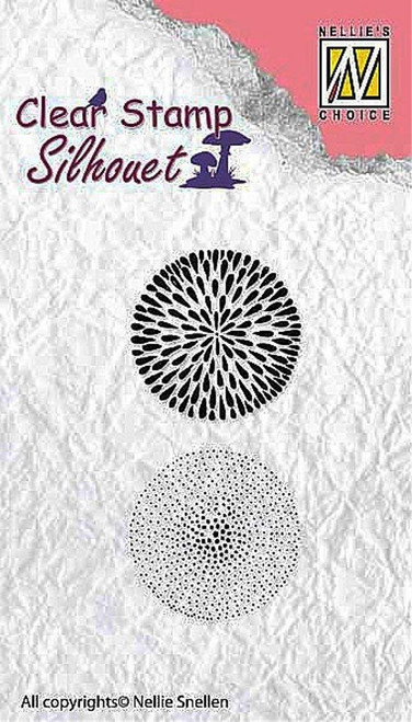 Nellie's Silhouette Clear Stamps Flowers 18 56x27 mm