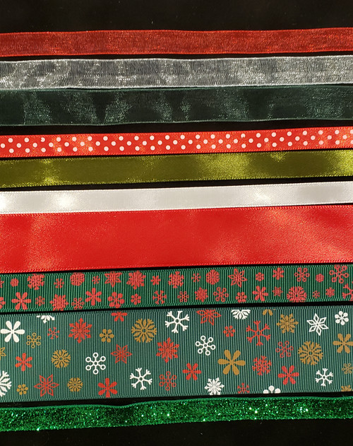 Christmas Ribbons Variety Pack- Classic Colors