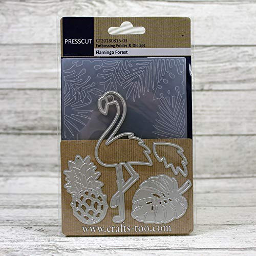 Presscut Embossing Folder & Die Set - Flamingo Forest - CT20180815-03