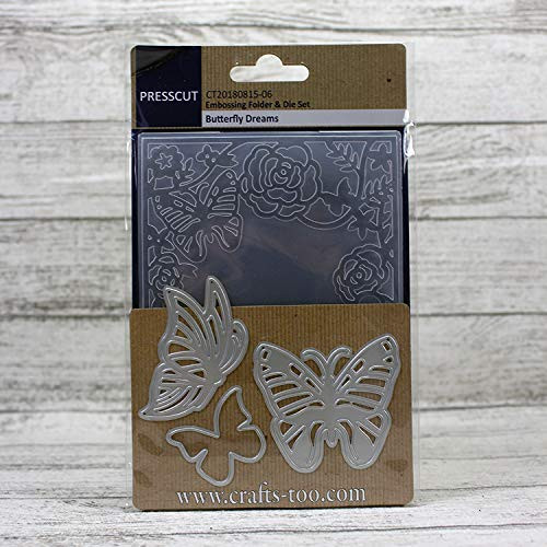 Presscut Embossing Folder & Die Set - Butterfly Dreams - CT20180815-06