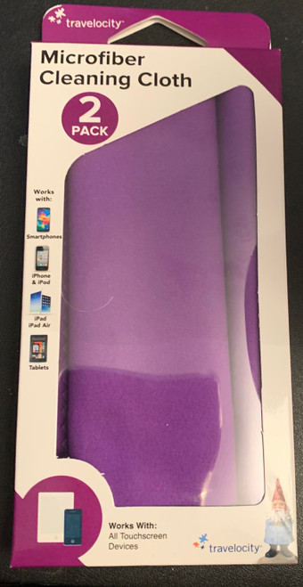 Microfiber Cleaning Cloths -- 2 Pack Purple