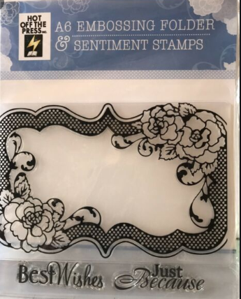 HOTP Rose Frame Embossing Folder with Sentiment Stamps