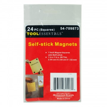 Tool Essentials Self Stick Magnets- 24 1 in x 1 in x .06 squares