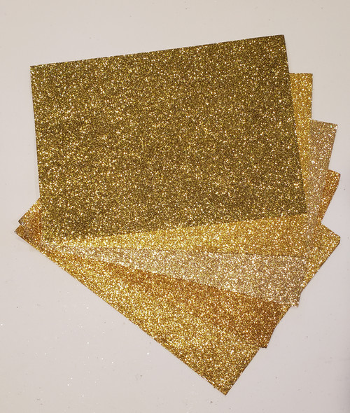 Papermania 10 Sheets Handmade Shimmers Gold Glitter A4 Paper (5 Golden Shades x 2)